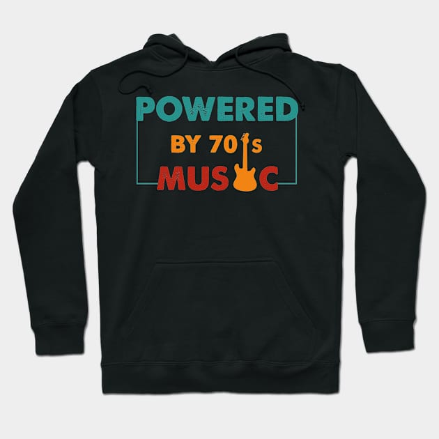 Powered by 70's Music vintage Hoodie by Aymoon05